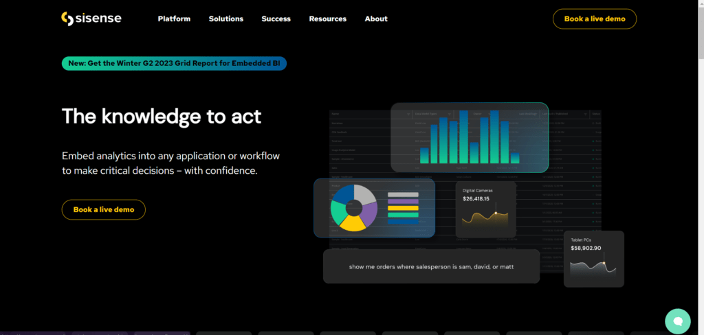 Sesense Data Visualization tool