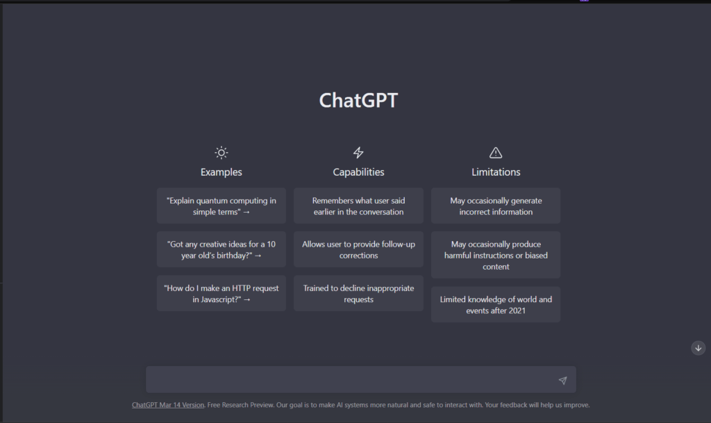 Chat GPT 3.5 Playground